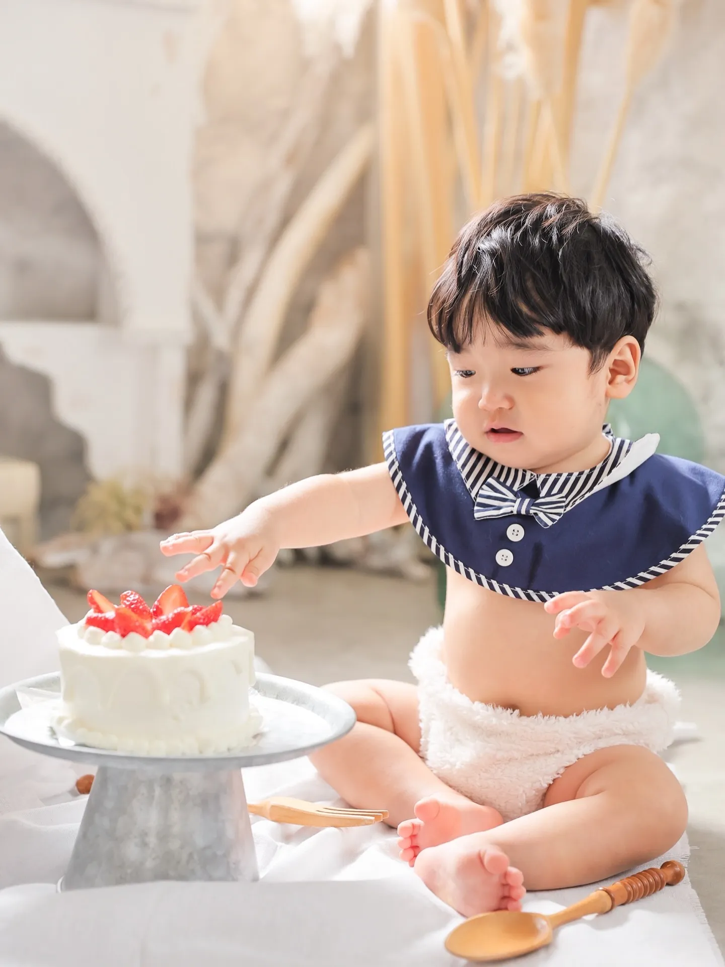1歳のスマッシュケーキ撮影🎂
