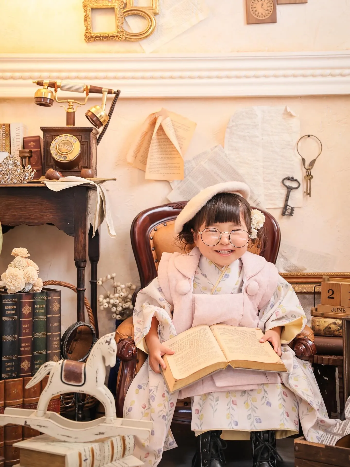 オシャレ着物で七五三📸