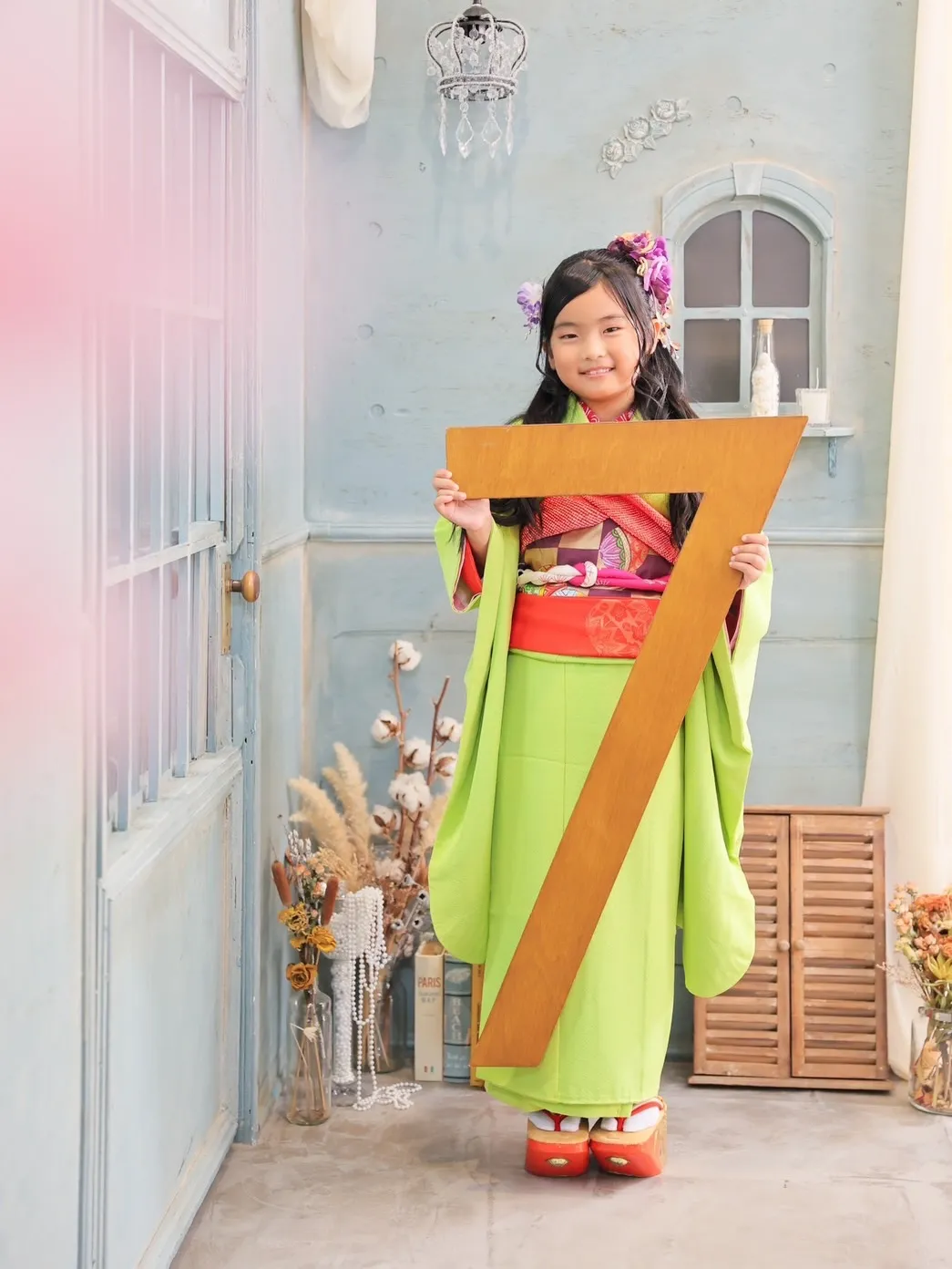 お持ち込み着物で七五三のお祝い写真🎉