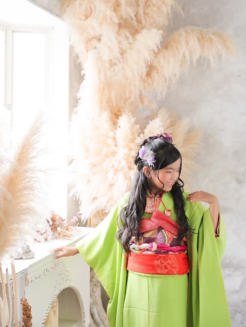 お持ち込み着物で七五三のお祝い写真🎉