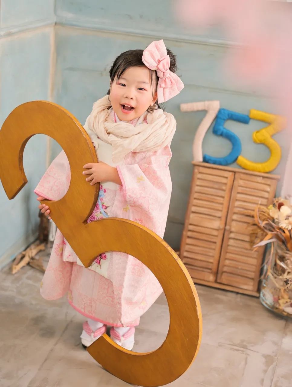 大きな「3」をぎゅーっと抱えて🤍